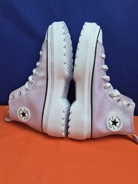 Converse Chuck Taylor Lugged Lift Platform High 'Vapor Violet Glitter'  sz 7 KiD